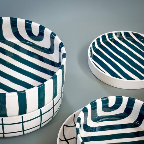 Mug Green Stipes