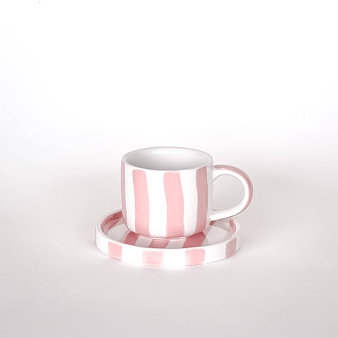 Espresso Set - Rose Stripes