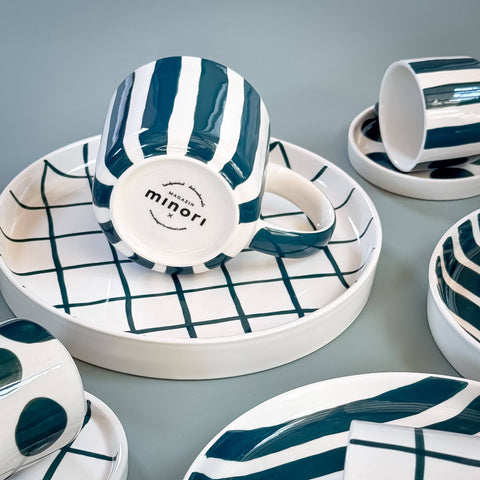 Mug Green Stipes