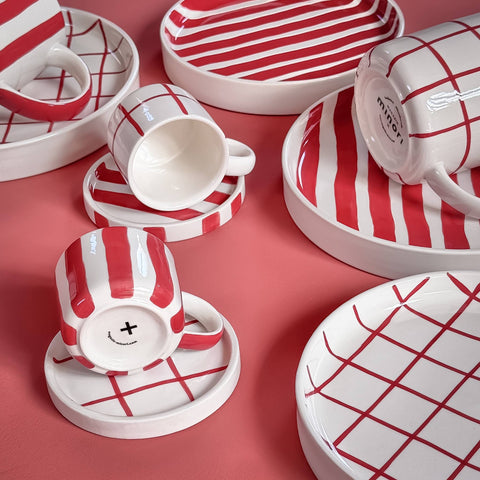 Mug Red Stripes