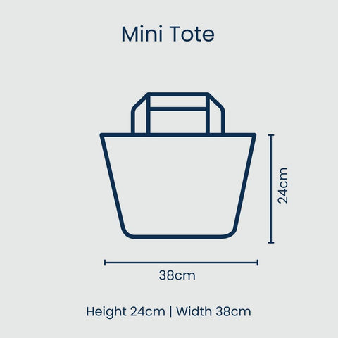 Mini Tote – Green Blue Stripe