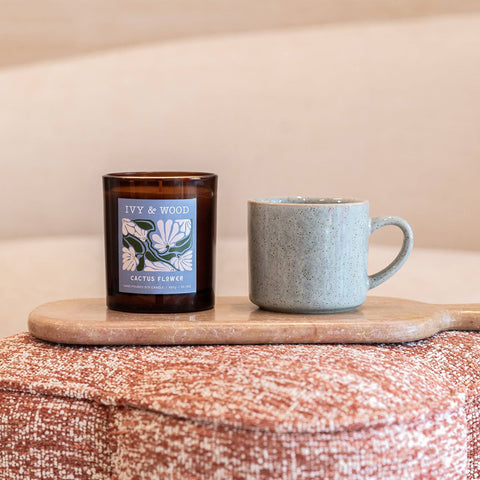 Cactus Flower Scented Soy Candle detail