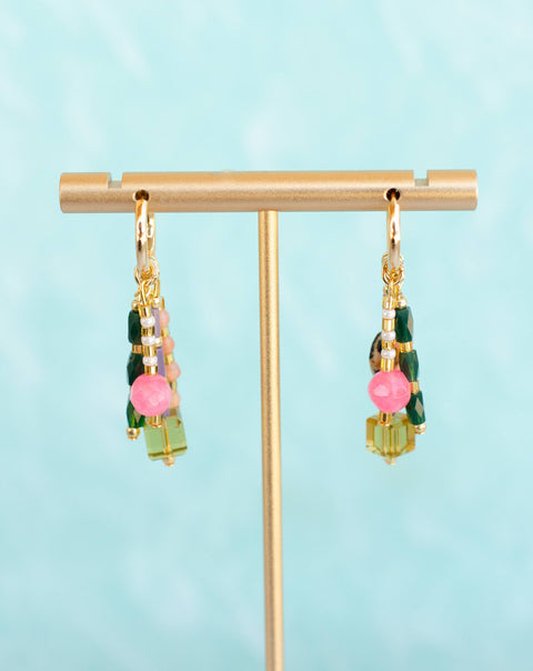 Beaded Charm Dangle Earrings