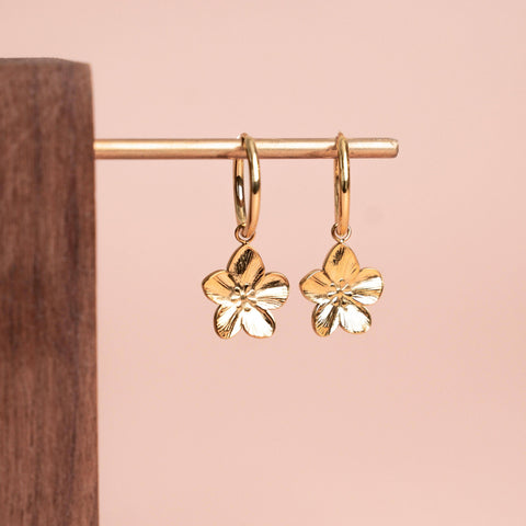 Small stainless steel flower hoops