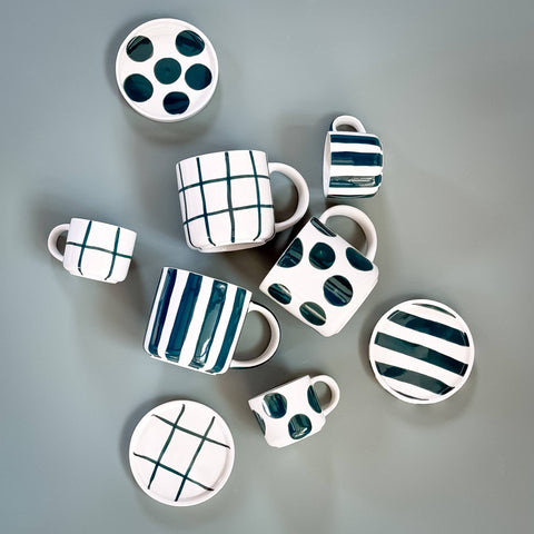 Mug Green Stipes