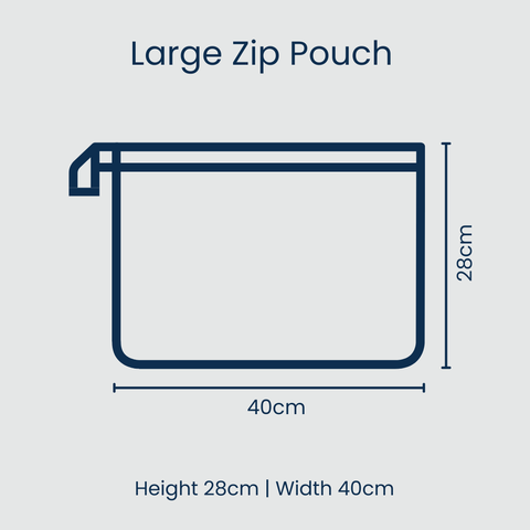 Large Zip Pouch – Multi Stripe
