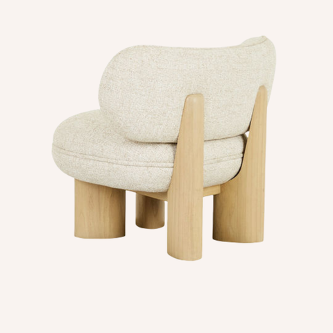 Arturo chair alternate angle showing piping detail and column leg form