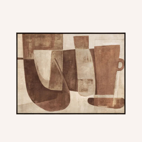 Atelier framed canvas alternate view showing layered organic shapes