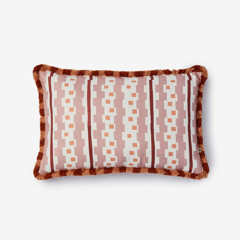 Bauhaus Buff Linen Cushion product shot on white background