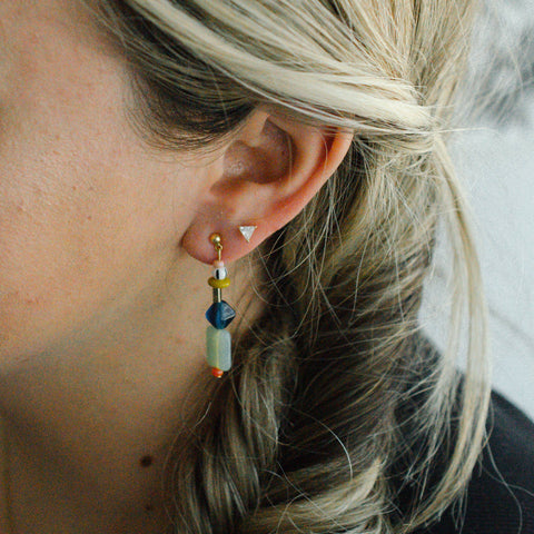 Beaded Dangle Earrings detail
