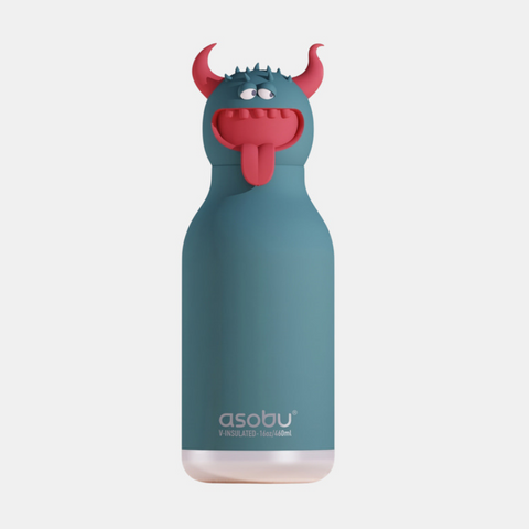 Asobu Beast Spookie Bottle 460ml with collectible silicone character head