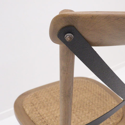 Bentwood dining chairs in Natural finish back detail