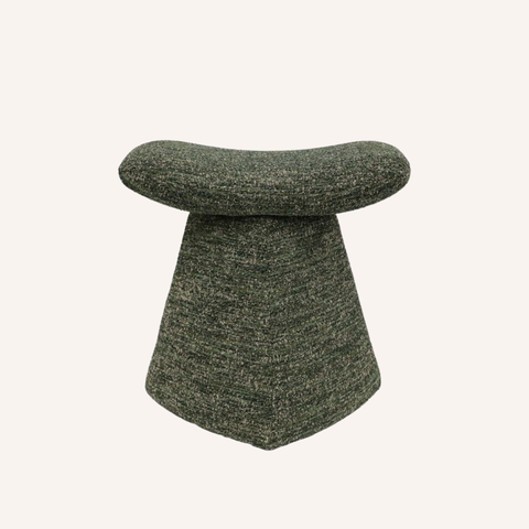 Bimi Ottoman alternate angle showing unique sculptural shape