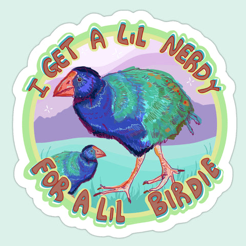 Birdie Sticker, NZ Takahe vinyl sticker