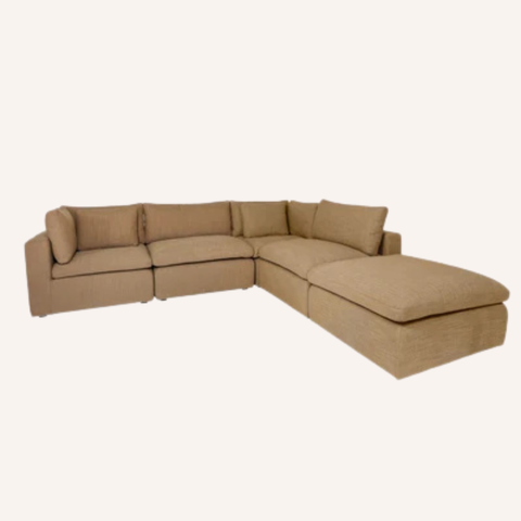 Bisque 5 Piece Modular Sofa