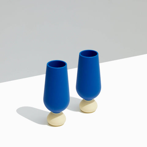 Bubble Champagne Flute Set in Pacific