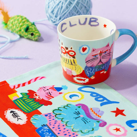 Cool Cat Club Mug detail