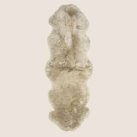 Double NZ sheepskin throw in Natural Honey
