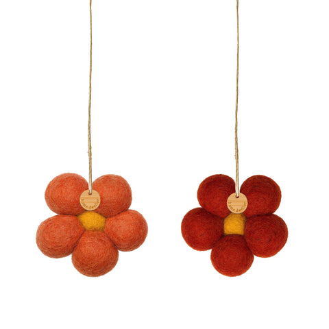 Felt flower freshener hanging in a wardrobe — unique gift idea for her