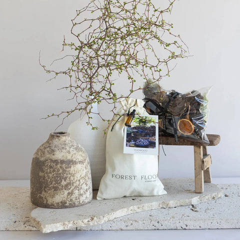 Forest Floor Oudwood potpourri styled