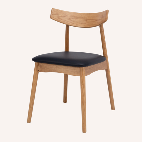 Freddie dining chair alternate angle showing backrest detail