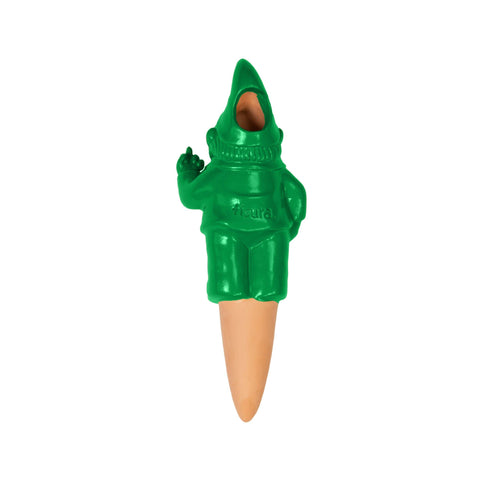 Green Self-Watering Gnome in soil