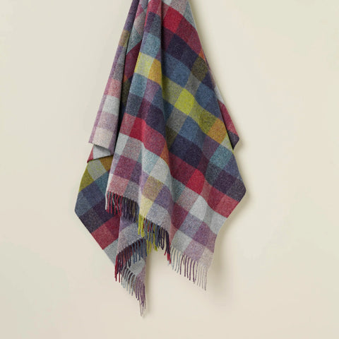 Harlequin Moorland NZ Wool Throw folded flat on white background