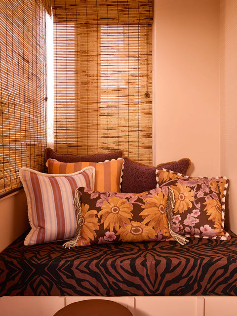 Suiting Stripe Coralie Linen Cushion