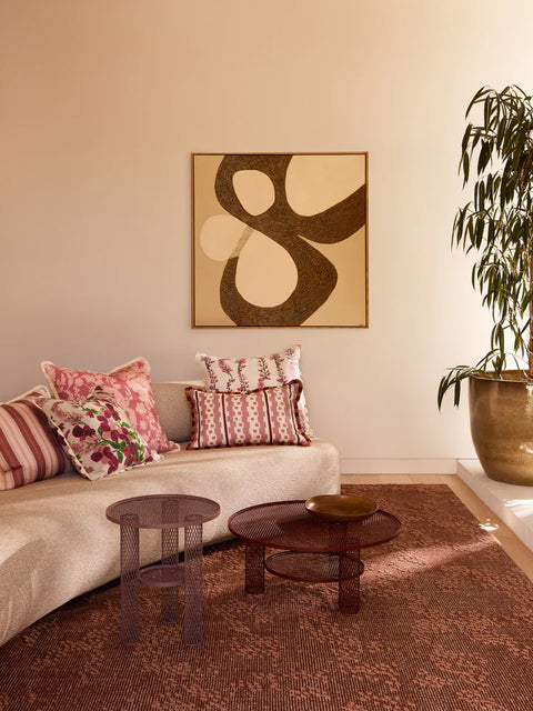 Suiting Stripe Coralie Linen Cushion