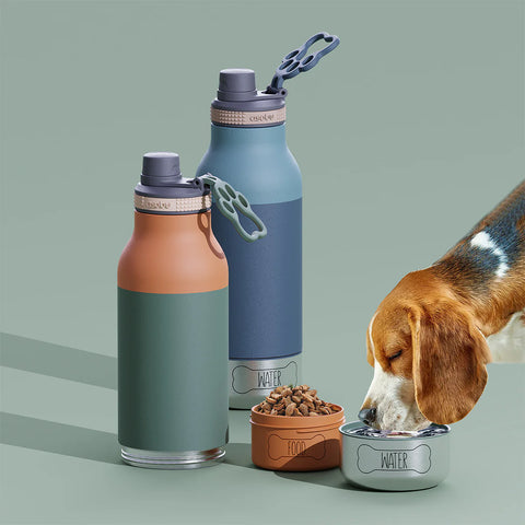 Dog Food and Water Bottle