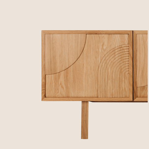Modern Oak Ritual Tv Unit | Black + Natural