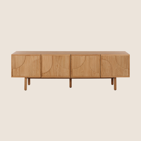 Modern Oak Ritual Tv Unit | Black + Natural