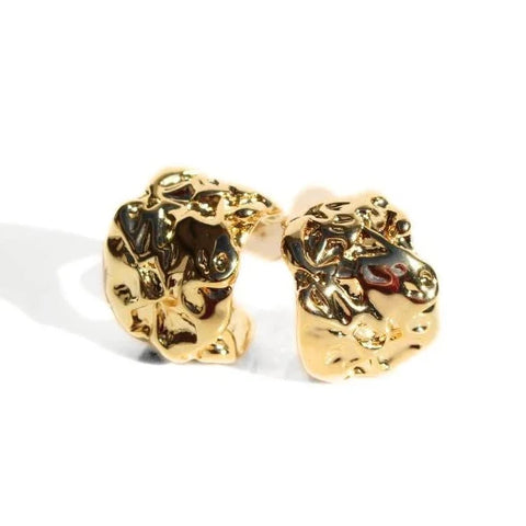 Molten Drop Earrings, worn