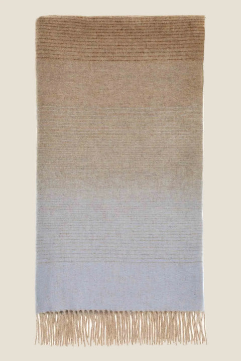 Ombré Stripe - Navy & Rust 100% Merino Throw