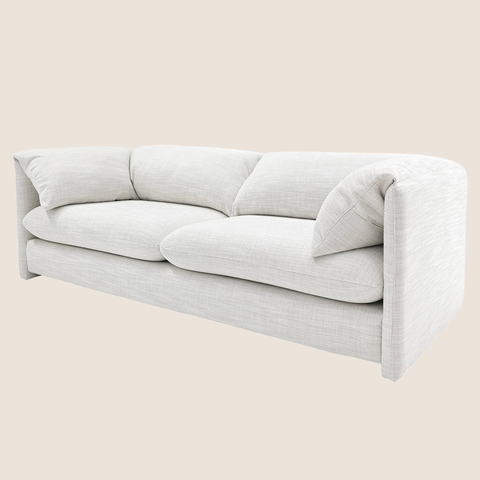 Ishi sofa side profile showing seat depth and arm height