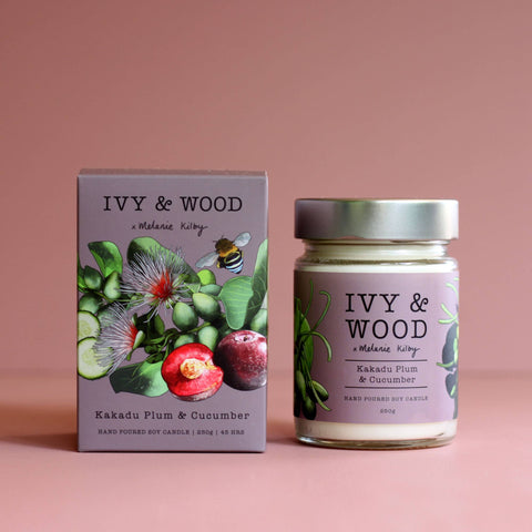 Kakadu Plum & Cucumber Soy Candle in gift box
