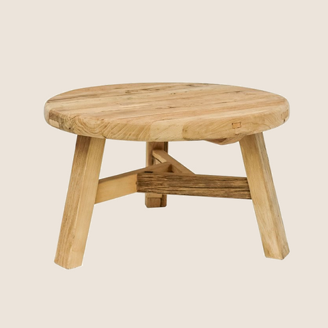 Katrina Low Nesting Coffee Table salvaged elm, front view