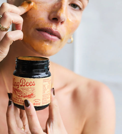 King Bees MGO 600+ Manuka Honey jar closeup