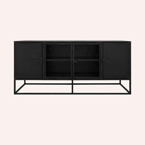 Kingston sideboard alternate angle showing slim elevated metal base
