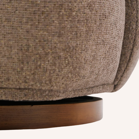 Close-up of Koora Swivel Chair Mink upholstery texture