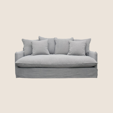 Lazy Days slipcover sofa 2 Seater in Cement, front view