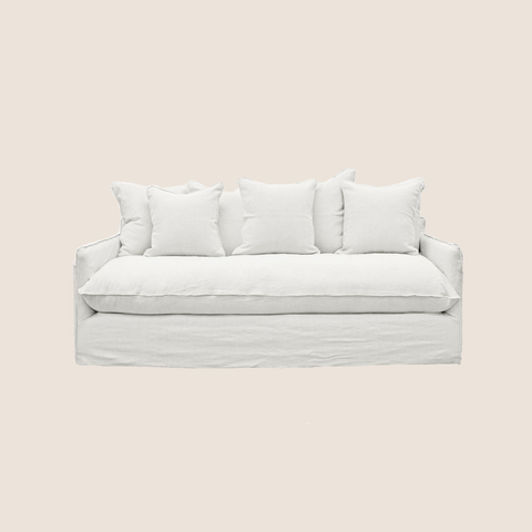 Lazy Days slipcover sofa 2 Seater in White, front view
