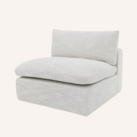 Limestone 5 Piece Modular Sofa armless module
