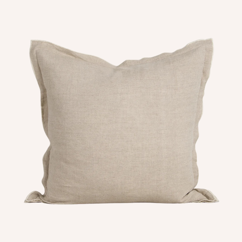 Linden Linen Cushion in 100% linen with double flange