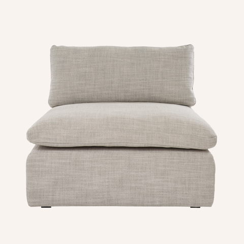 Linen 5 Piece Modular Sofa armless module