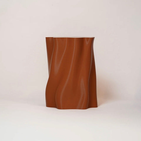 Lulu burnt orange recycled plastic multi-purpose stool and side table