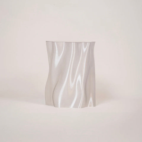 Lulu clear gloss multi-purpose stool and side table, sculptural design