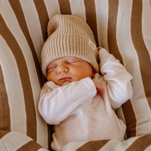 Merino Rib Beanie 6-12 Months