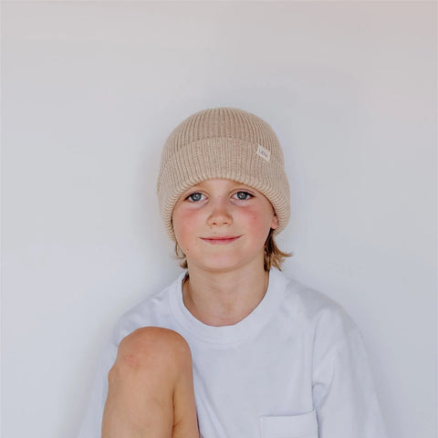 Merino Rib Beanie in Olive