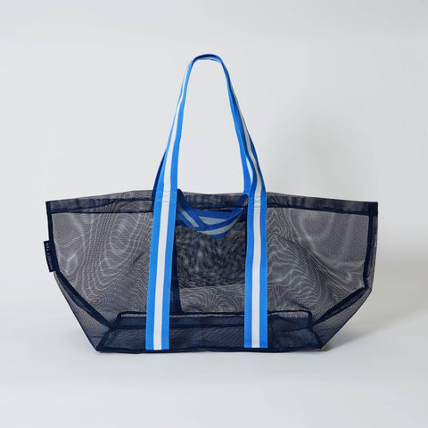 Mesh Oversized Tote in Navy